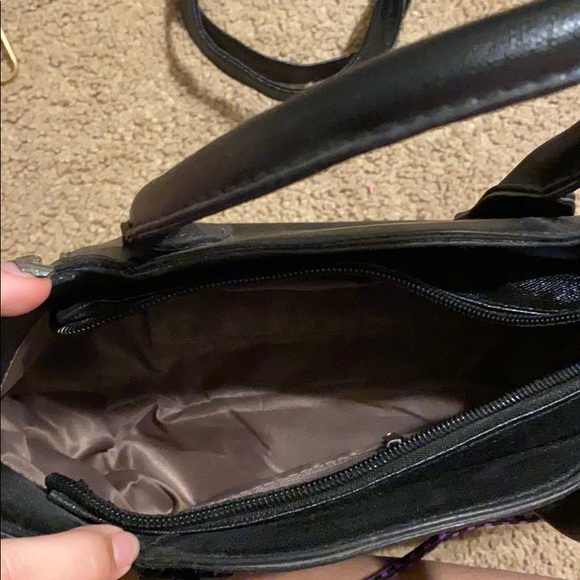 black cat small bag with attachable strap - Picture 3 of 4